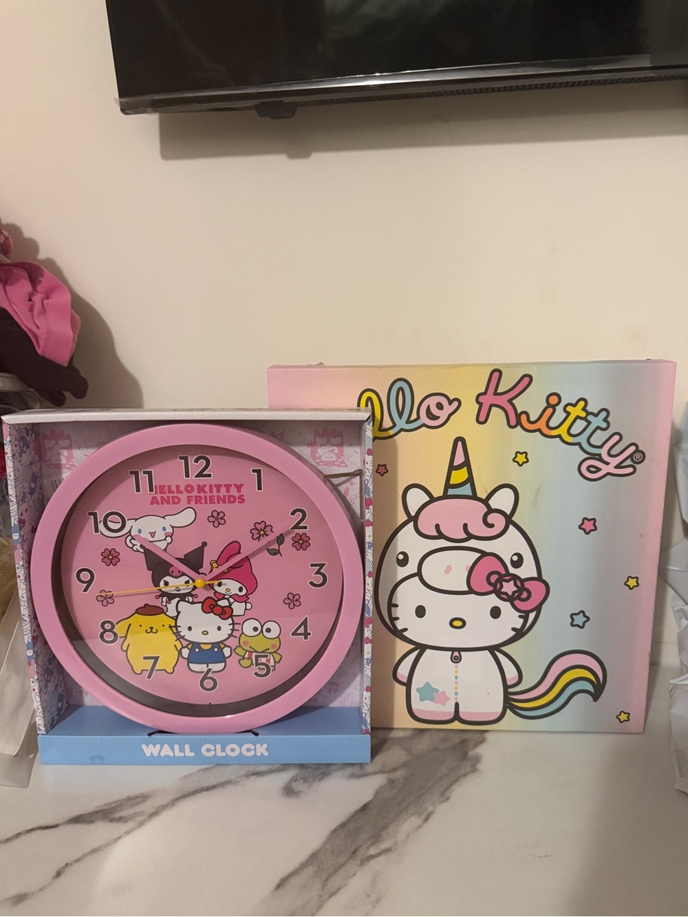Hello Kitty Pink Kids Wall Clock with Character Art